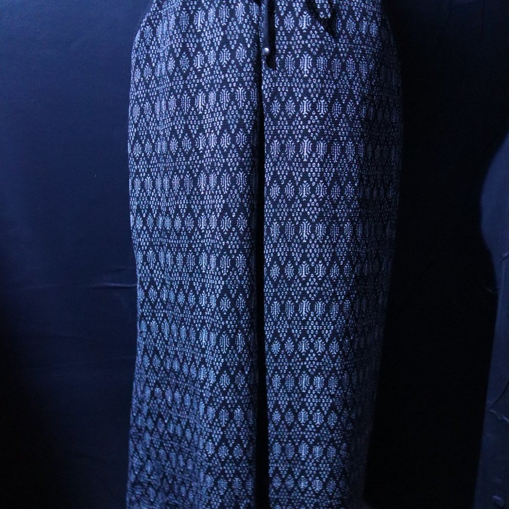 Max Studio | Geometric Black and White Wide Leg Pants